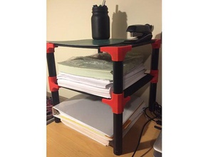 modular shelf system organization desk organizer household practical pvc storage 3d print model - Mito3D