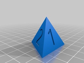 4 sided dice art 3d print model - Mito3D