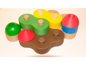 eichhorn heros de madera la cadena bloques juguetes construcción los juguete 3d print model - Mito3D
