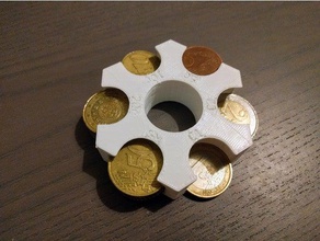 euro coins holder v2 tool holders & boxes 3d print model - Mito3D