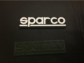 logo sparco automotive 3d print model - Mito3D