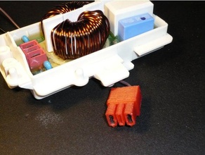 amp plug 3 pólo v3 2 pólos utilizado eletrônica máquina de lavar roupa fio chicote fios fiação 3d print model - Mito3D