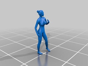 nude model david pose sculptures 3d print model - Mito3D