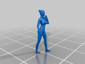 nude model standing 1 sculptures 3d print model - Mito3D