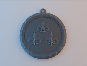witcher - vernon roche medallion adereços medaillon medalhão pingente sapkowski 3d print model - Mito3D