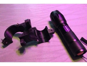 bike light holder outdoor & garden flashlight mount 3d print model - Mito3D