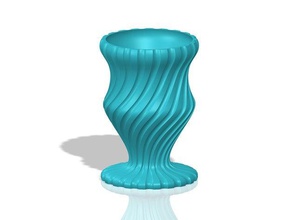 florero decoración las flores del jarrón de los hogares titular un lápiz 3d print model - Mito3D