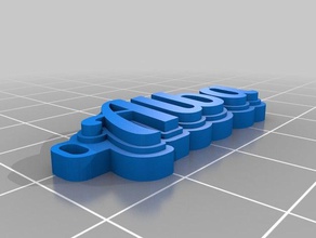 alba günah, edge Anahtarlık özelleştirilmiş 3d print model - Mito3D