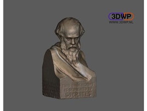 socrates bust 3d scan scans & replicas agisoft photoscan greek sculpture nosupport no support philosophy photogrammetry supportless 3d print model - Mito3D