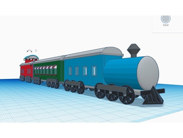 passenger train 3d printing caboose model 3D print model - Mito3D