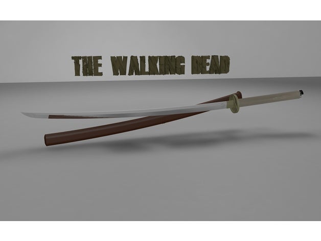 zombie killing katana michonne walking dead props blade costumechallenge2017 3D print model - Mito3D