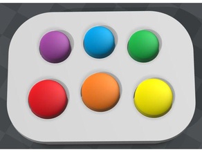 sechs button-gamepad - Elektronik adafruit Tasten gamepad handheld-Spiel-Gerät portable Spiel-system raspberry pi retropie Fall taktile Schalter 3d print model - Mito3D