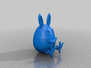 egg bunny 3d printing easter 3d print model - Mito3D