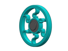 round fidget spinner toys & games brahmabeej fidget-toy fidgetspinner hand spinners cap toy stress relief 3d print model - Mito3D