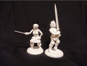 lady knights games board bodyguard boy defender desktop desktophero dnd dragons dungeons female fighter game girl greatsword hero heroes heros knight mini miniature miniatures multiple person pose poses stance sword table tabletop top villain wanderer warrior weapon 3d print model - Mito3D