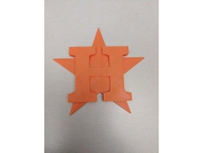 astros logo baseball 3d print model - Mito3D