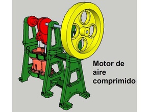 motor aire comprimido Druckluft-motor engineering Motor 3d print model - Mito3D