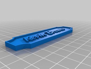 kevin brewer name plate decor customized 3d print model - Mito3D