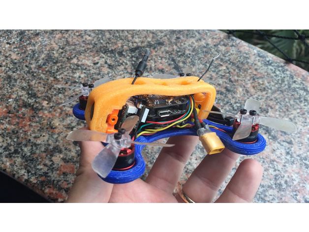 papacapim 105 - cadre micro brushless racer drone r c véhicules 20x20mm aurora 100 fpv quadricoptère 3D print model - Mito3D