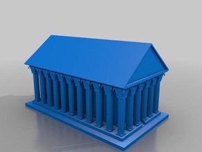 1 Roma Tapınağı v binalar ve yapılar Yunanistan Yunan tarih pantheon spinost tapınak grec 3d print model - Mito3D