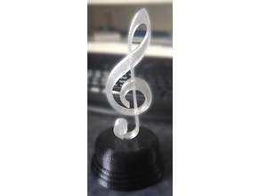 music note trophy award 3d print model - Mito3D