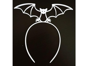 halloween bat hoop toddler accessories 3d print model - Mito3D