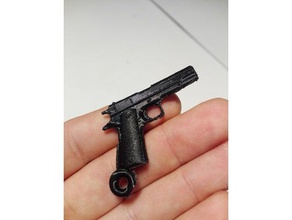 colt 1911 high quality keychain keychains 3d print model - Mito3D