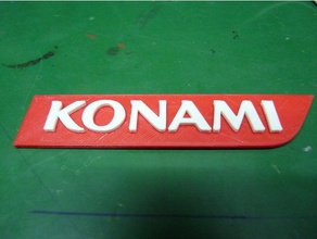 konami logo signs & logos 3d nintendo videogame 3d print model - Mito3D