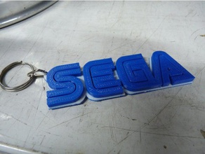 sega keychain keychains 3d logo fashion accessories genesis 3d print model - Mito3D