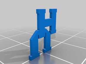 u&h sembol 2d sanat houston senin benim ilk seferim 3d print model - Mito3D