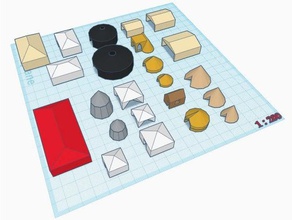 1 200 oyunu kampı planlama çadır modelleri 3d print model - Mito3D