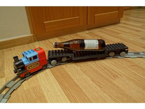 lego duplo tren flatcar transportadores pesados schnabel coche juegos y juguetes de lowloader 3d print model - Mito3D