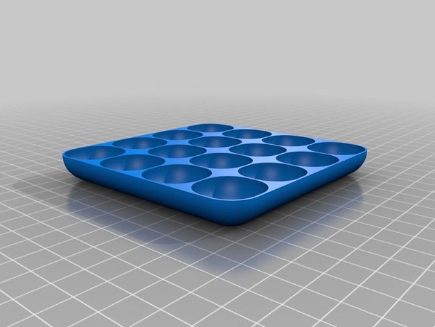 4x4 quadrado arredondado bandejas organização personalizado 3D print model - Mito3D