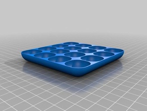 4x4 carré arrondi plateaux de l'organisation personnalisé 3d print model - Mito3D