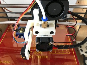 e3d bowden montagem do ventilador servo de suporte Impressora 3d peças 3d print model - Mito3D