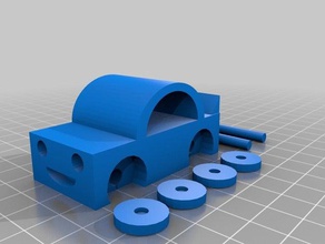 hareketli oyuncak araba araç 3d print model - Mito3D