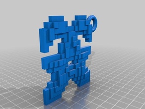 stardrop llavero llaveros píxeles pixel art stardew valle 3d print model - Mito3D