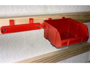 rouge bleu port de frayeur partie la corbeille titulaires l'organisation bacs en vedette marchandises verrouillage support montage une 3d print model - Mito3D