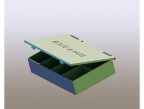 tampa da caixa de parafusos porcas porta-ferramentas & caixas parafuso a porca coisas 3d print model - Mito3D