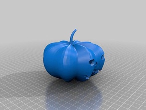 la calabaza de versión 2 comida & bebida citrouille halloween 3d print model - Mito3D