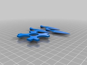 couteaux w jeter étoiles L'impression 3d 3d print model - Mito3D