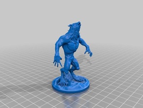 hombre lobo criaturas la criatura dungeons dragons horror 3d print model - Mito3D