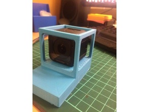 gopro sesión 2x cama de montaje La impresión en 3d Impresora abs azul la cámara hero 4 makerware el monte pla plataforma simple pie 3d print model - Mito3D