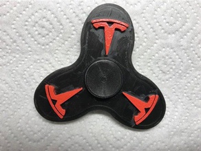 tesla fidget spinner 3d printing 3d print model - Mito3D