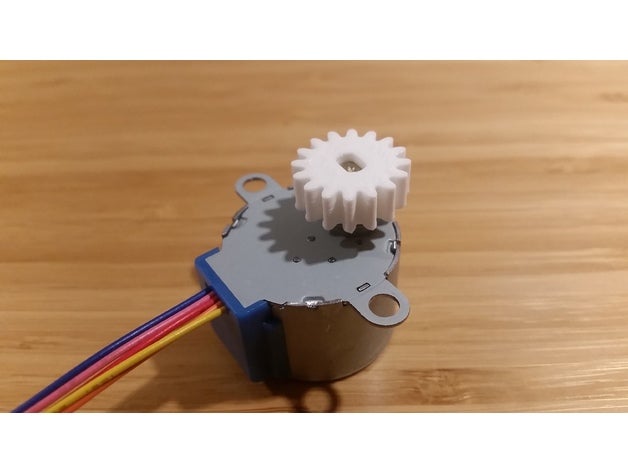 gear 28byj-48 stepper motor robotics 28byj48 pinion rack 3D print model - Mito3D