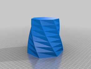 anna's twisted polygon vase containers customized 3d print model - Mito3D