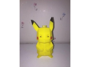 4-color low-poly pikachu toys & games 4color anime ash blue bulbas color colour crystal flowalistik game gameboy gamefreak mouse multicolor nintendo ds pokedex pokemon red squirtle starter videogames water type yellow 3d print model - Mito3D