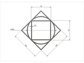 cerchio diamante quadrato test Stampa 3d prove 3d print model - Mito3D