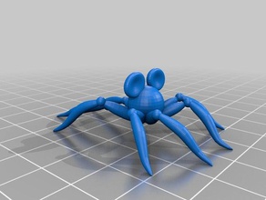 mouse spider toys & games arachnid decoration halloween mickey pin scary 3d print model - Mito3D