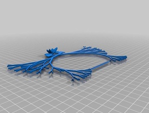 rama del collar de la mariposa joyería 3d print model - Mito3D